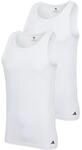 Tanktop ADIDAS SPORTSWEAR "Active Flex Cotton", Herren, Gr. S, wei&szlig; (100, wei&szlig;),