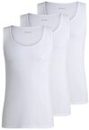 BOSS Tanktop 3P RibClassic BOSS ONE Ton in Ton Stickerei auf der Brust