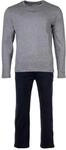 Schlafanzug MARC O'POLO "Pyjama MIX N MATCH", Herren, Gr. L, grau (grau, dunkelblau),