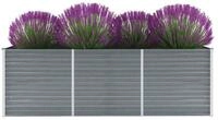 furnicato Hochbeet Garten-aus verzinktem Stahl 240 x 80 x 77 cm Grau grau 80 cm x 77