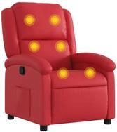 vidaXL Sessel Massagesessel Rot Kunstleder (1-St)