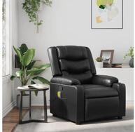 vidaXL Sessel vidaXL Massagesessel Schwarz Kunstleder