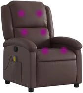 vidaXL Sessel Massagesessel Braun Kunstleder (1-St)