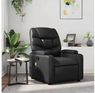 vidaXL Sessel vidaXL Massagesessel Schwarz Kunstleder