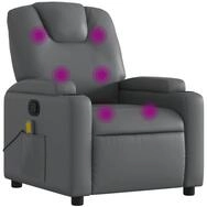 vidaXL Sessel Massagesessel Grau Kunstleder (1-St)