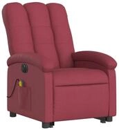 vidaXL Sessel Elektrischer Massagesessel mit Aufstehhilfe Weinrot Stoff (1-St)