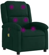 vidaXL Sessel Massagesessel Dunkelgr&uuml;n Samt (1-St)