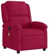 vidaXL Sessel Massagesessel Weinrot Samt (1-St)