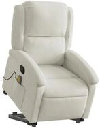 vidaXL Sessel Massagesessel mit Aufstehhilfe Creme Samt (1-St)