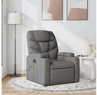 vidaXL Sessel Massagesessel Dunkelgrau Stoff