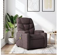 vidaXL Massagesessel, Massagesessel Dunkelbraun Stoff