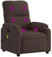 vidaXL Sessel Massagesessel Braun Mikrofasergewebe (1-St)
