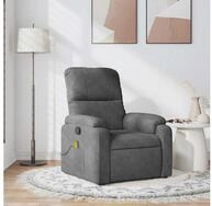 vidaXL Sessel vidaXL Massagesessel Dunkelgrau Mikrofasergewebe