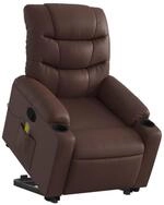 vidaXL Sessel Massagesessel mit Aufstehhilfe Braun Kunstleder (1-St)