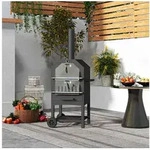 Outsunny Pizzaofen Outdoor Grillofen mit Pizzastein, Aschefach, 2 Grillrost,...