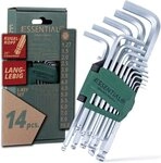 Wiha Stiftschl&uuml;ssel Essential (46446) - 14 tlg., mit Kugelkopf, Innensechskant Satz