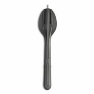 KOZIOL Besteck-Set Klikk Nature Ash Grey 3-tlg. (3-tlg), 1 Personen,