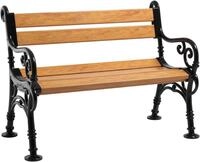 Blome Gartenbank 2er-Bank Linderhof 115 cm Holzoptik, Vollkunststoff