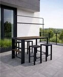Leco Bargruppe "ELSA", (mit 4 Hockern ca. 38 x 34 x 76 cm (je Hocker), mit...