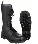 PureTrash 14-Loch Stiefel "Pure Trash" in Schwarz mit Stahlkappe Stiefel (14-Loch,