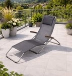 Leco Gartenliege Edelstahl Kippliege Sonnenliege Relaxliege Poolliege ELEGANCE,