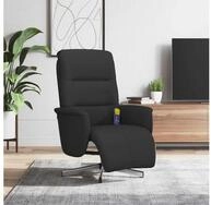 vidaXL Sessel vidaXL Massagesessel mit Fu&szlig;teil Schwarz Stoff