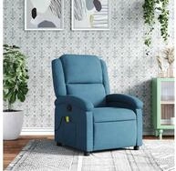 vidaXL Massagesessel, Massagesessel Blau Samt