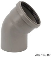 Ostendorf Kunststoffe Wasserrohr HT-Bogen DN 90 - 45&deg;