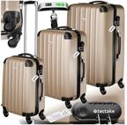 tectake Trolley Hartschalenkoffer-Set aus robustem ABS-Kunststoff, 360&deg;...