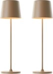 Brilliant LED Tischleuchte Kaami - mobile LED Au&szlig;en Akku Tischlampe 2er-Set,