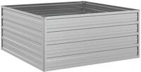 vidaXL Hochbeet Garten-Hochbeet 100x100x45 cm Verzinkter Stahl Silber (1 St)