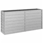 furnicato Hochbeet Garten-aus verzinktem Stahl 160 x 40 x 77 cm, silbern...