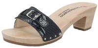 BERKEMANN Berkemann Erwachsene Holz Peggy Pantolette Leder Pantolette blau 36,5 EU