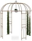 relaxdays Rosenbogen Rosenpavillon Metall, Bronze