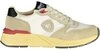 Blauer Sneaker Beiger Herrensneaker mit Kontrastdetails und