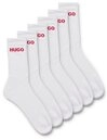 HUGO Socken 6P QS RIB LOGO CC (Packung, 6-Paar, 6er Pack) mit eingestricktem...