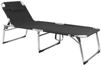 Mojawo Doppelliege XXL Aluminium Gartenliege Sonnenliege Anthrazit gepolstert