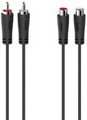 Hama Audio Verl&auml;ngerungskabel, 2 Cinch Stecker, 2 Cinch Kupplungen 5m...
