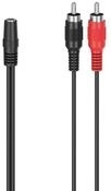 Hama Audio-Adapter, 2 Cinch-Stecker - 3,5-mm-Klinken-Kupplung Cinch-Adapter