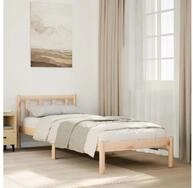 vidaXL Bett, Massivholzbett Extra Lang ohne Matratze 90x220 Kiefernholz