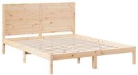 vidaXL Bett Massivholzbett Extra Lang ohne Matratze 140x220 cm