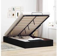 vidaXL Bett, Ottoman-Bett ohne Matratze Schwarz 120x190 cm Stoff