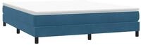 vidaXL Bett Boxspringbett ohne Matratze Dunkelblau 180x220 cm Samt