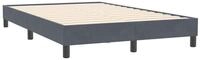 vidaXL Bett Boxspringbett ohne Matratze Dunkelgrau 120x210 cm Samt