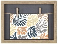 Hama Bilderrahmen Fotorahmen Muro MDF mit Klammern Eiche Wandgestaltung,