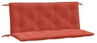 vidaXL Sitzauflage Gartenbank-Auflagen 2 Stk. Melange Rot 120x50x7 cm Stoff, (1...