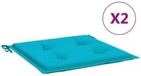vidaXL Sitzkissen vidaXL Gartenstuhl-Kissen 2 Stk. T&uuml;rkis 50x50x3 cm Stoff