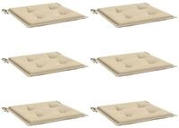 vidaXL Sitzauflage Gartenstuhl-Kissen 6 Stk. Beige 50x50x4 cm Oxford-Gewebe, (6...