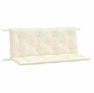 vidaXL Sitzauflage Gartenbank-Auflagen 2 Stk. Cremewei&szlig; 120x50x7 cm...