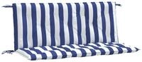 vidaXL Sitzauflage Gartenbank-Auflagen 2 Stk. Blau&Wei&szlig; Gestreift 120x50x7cm...